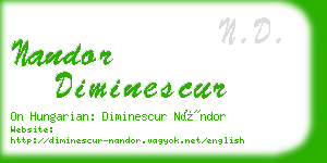 nandor diminescur business card